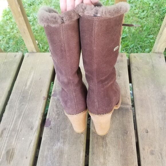 Pajar Sasha Heeled Ghillie Lace Up Tall Boots - Picture 6 of 9